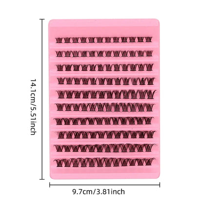 120pcs Natural Look Wispy D Curl Cluster Lashes | DIY Eyelash Extensions Kit