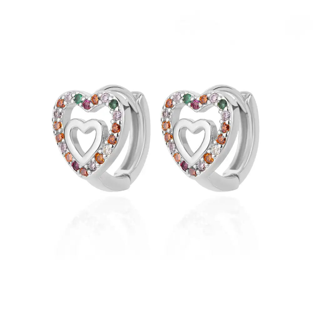 Zircon Heart Pendientes Earring For Women Stainless Steel Gold Color Piercing Earring 2025 Trend Jewelry aretes Accesorios mujer