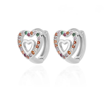 Zircon Heart Pendientes Earring For Women Stainless Steel Gold Color Piercing Earring 2025 Trend Jewelry aretes Accesorios mujer