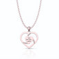Personalized Mother Name Necklace With Text Custom Heart Pendant Necklace