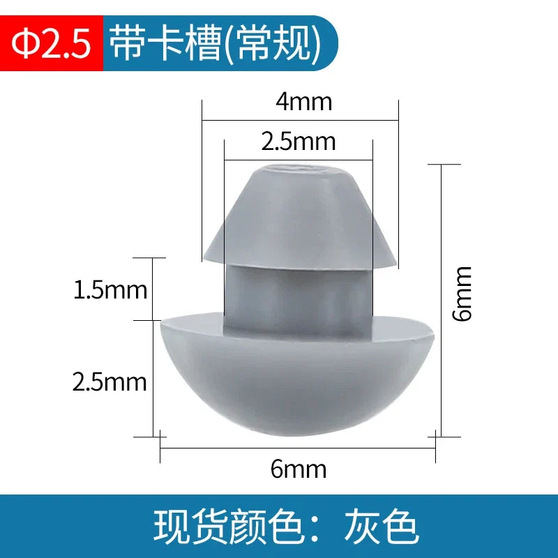 Solid Silicone Rubber Caps 2mm to 16mm T Type Plug Cover Snap-on Gasket Blanking End Caps Seal Stopper