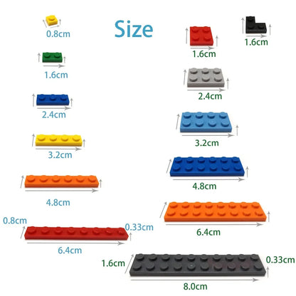 60pcs DIY Building Blocks Thick Figures Bricks 2x2 Dots | Educational Creative Toy for Children