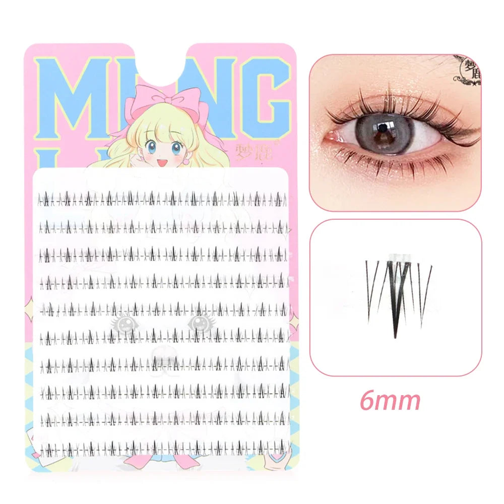 Menglu Natural Short Lower Lashes | Hand-Painted Style Fake Eyelashes