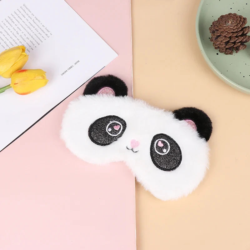 Plush Cat Eye Mask for Sleep | Soft Travel Blindfold