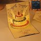 3D Music Light Birthday Card | Pop Up Cake Musical Greeting with Envelope