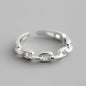 925 Sterling Silver Cuba Chain Opne Rings For Women Engagement Wedding Luxury Fine Jewelry Wholesale