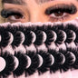 5-8 Pairs Natural Russian Striped Mink Lashes | 3D Volume Wavy False Eyelash Extensions