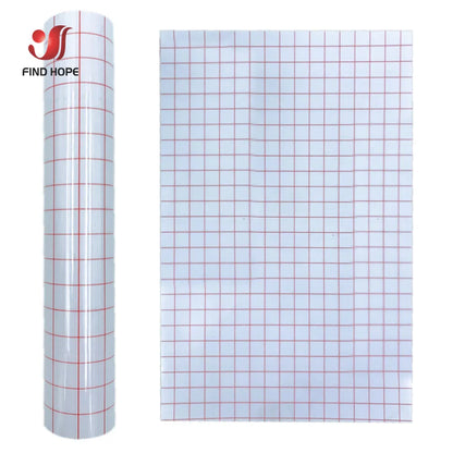 Clear Vinyl Transfer Paper Tape with Alignment Grid | Application Tape for Vinyl Decals