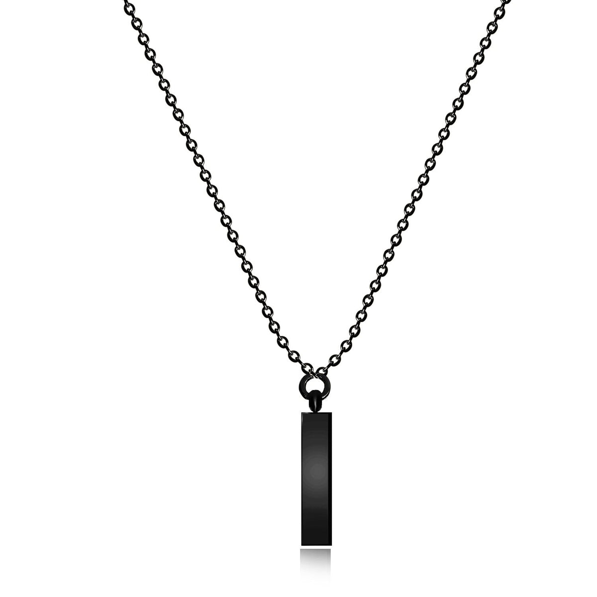 Geometry Interlocking Square Triangle Male Pendant Stacking Streetwear Necklace