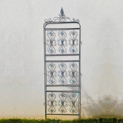 2Tier Clematis Rose Climbing Pergola Outdoor Fence Wrought Iron Plant Support Frame Outdoor Cucumber Climbing Frame