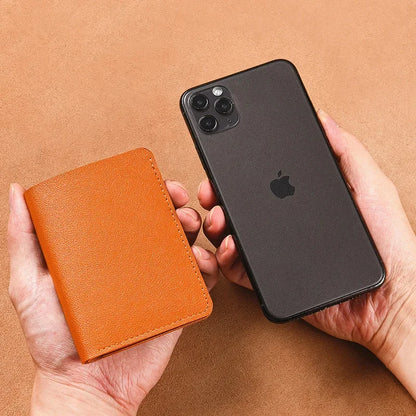 Mini Foldable Card Wallet | Unisex Soft Leather Driver's License Holder