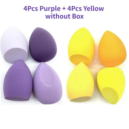 4/8pcs Makeup Sponge Blender Set | Soft Latex Foundation Blending Sponges
