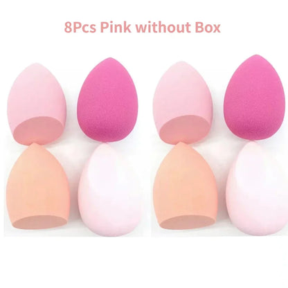 4/8pcs Makeup Sponge Blender Set | Soft Latex Foundation Blending Sponges