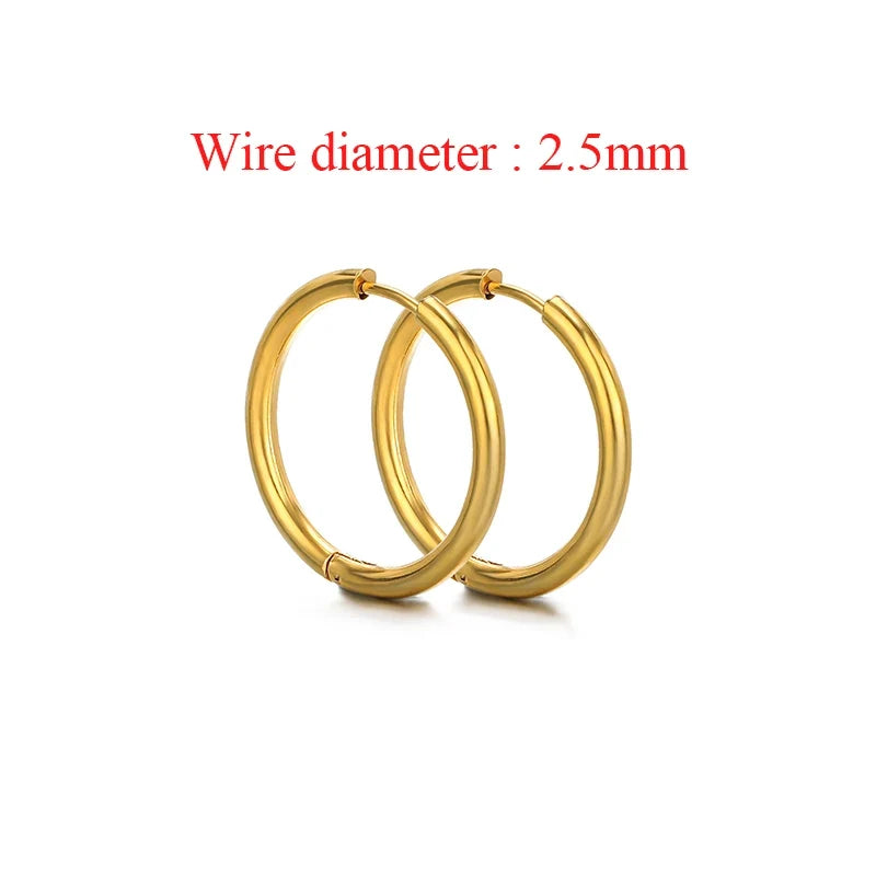 10pcs Stainless Steel Hoop Earrings Set | Fashion Huggie Earrings for Women and Men
