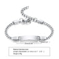 Custom Personalized Name ID Bracelet Gilrs Boy Gifts, Stainless Steel Curb Chain Link Crown Bracelet Not Allergic