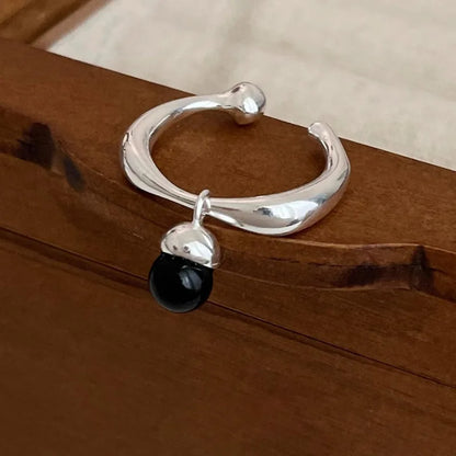 VENTFILLE 925 Sterling Silver Geometric Multilayer Round Bead Ring | Fashion Punk Temperament Jewelry