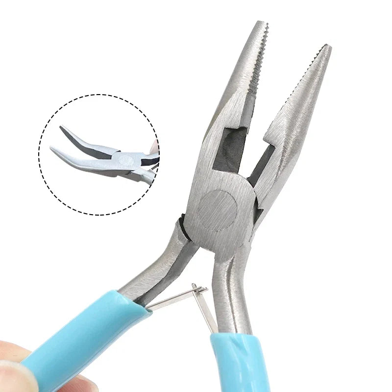 End Cutting Wire Pliers | Jewelry Making Tool Set with Bent Handle