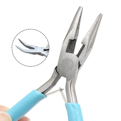 End Cutting Wire Pliers | Jewelry Making Tool Set with Bent Handle