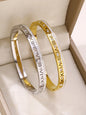 1pieces/set women's wedding jewelry party holiday Valentine's Day gift stainless steel bracelet plated with 18K gold bracelet