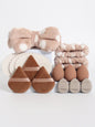15Pcs Multi-Colored Fluffy Headband and Makeup Sponge Set | Sweet Style Beauty Kit
