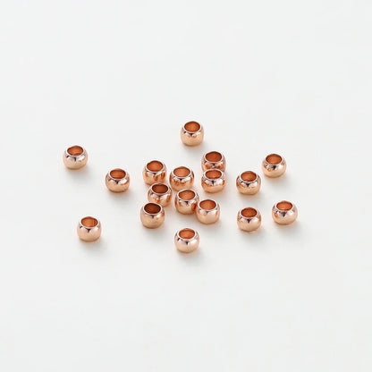 100pcs/lot 1.5/2/2.5mm 14K/18K Gold Color Plated Brass Positioning Beads for DIY Bracelet Necklace Jewelry Making Accessories