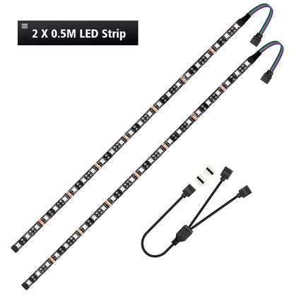 RGB Gaming LED Strip Splitter Kit | 12V Aura Sync for PC Case