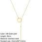 SUNIBI Fashion Stainless Steel Necklace for Woman Personality Infinity Cross Pendant Gold Color Necklaces on Neck Women Jewelry