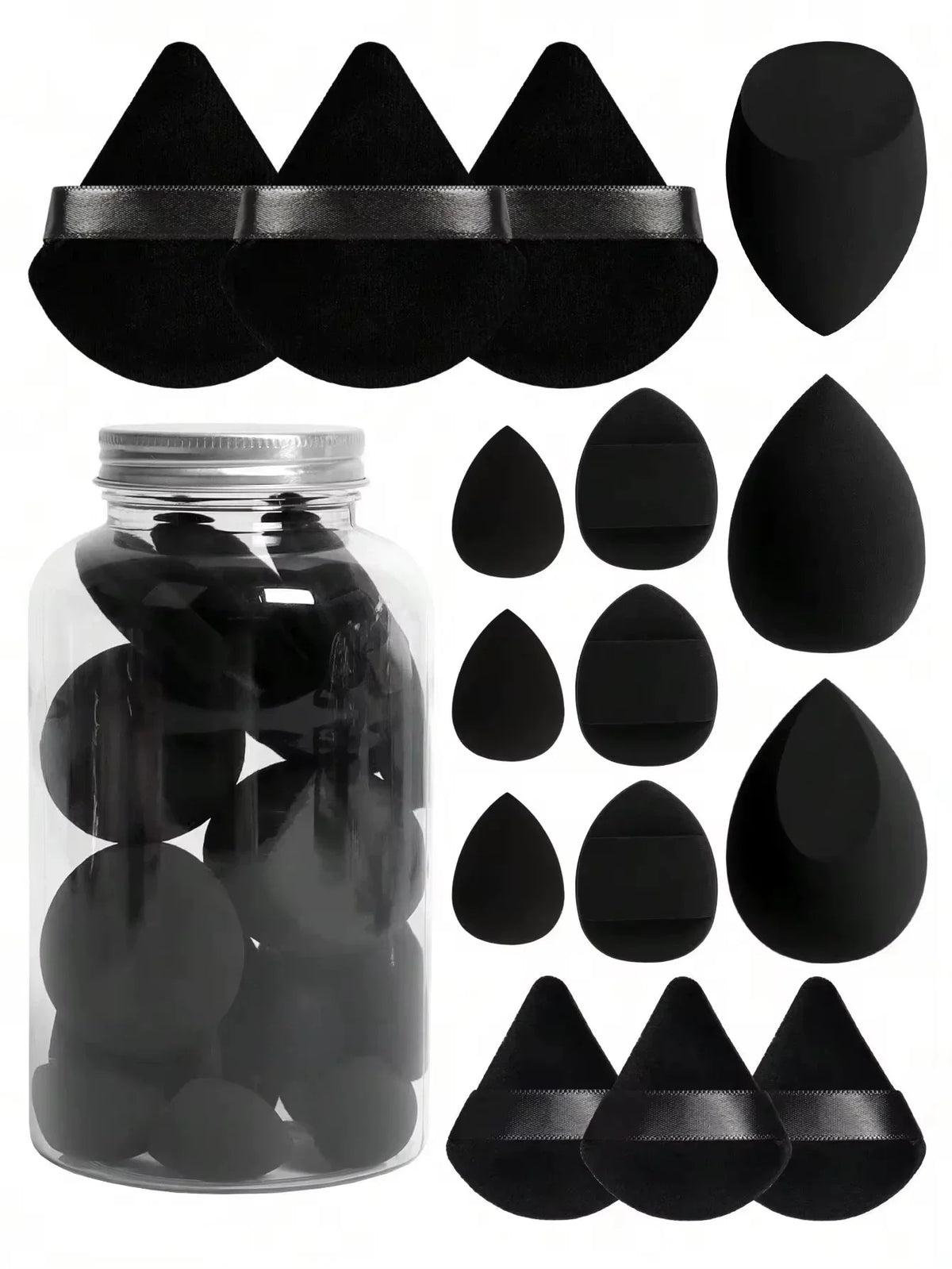 12pcs/15pcs Makeup Sponge Set | Super Soft Foundation Blender & Powder Puffs