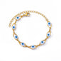Hand Evil Eye Bracelet For Women Stainless Steel Zircon Bangle Sets Turkish Luxury Party Jewelry pulseras bijoux femme