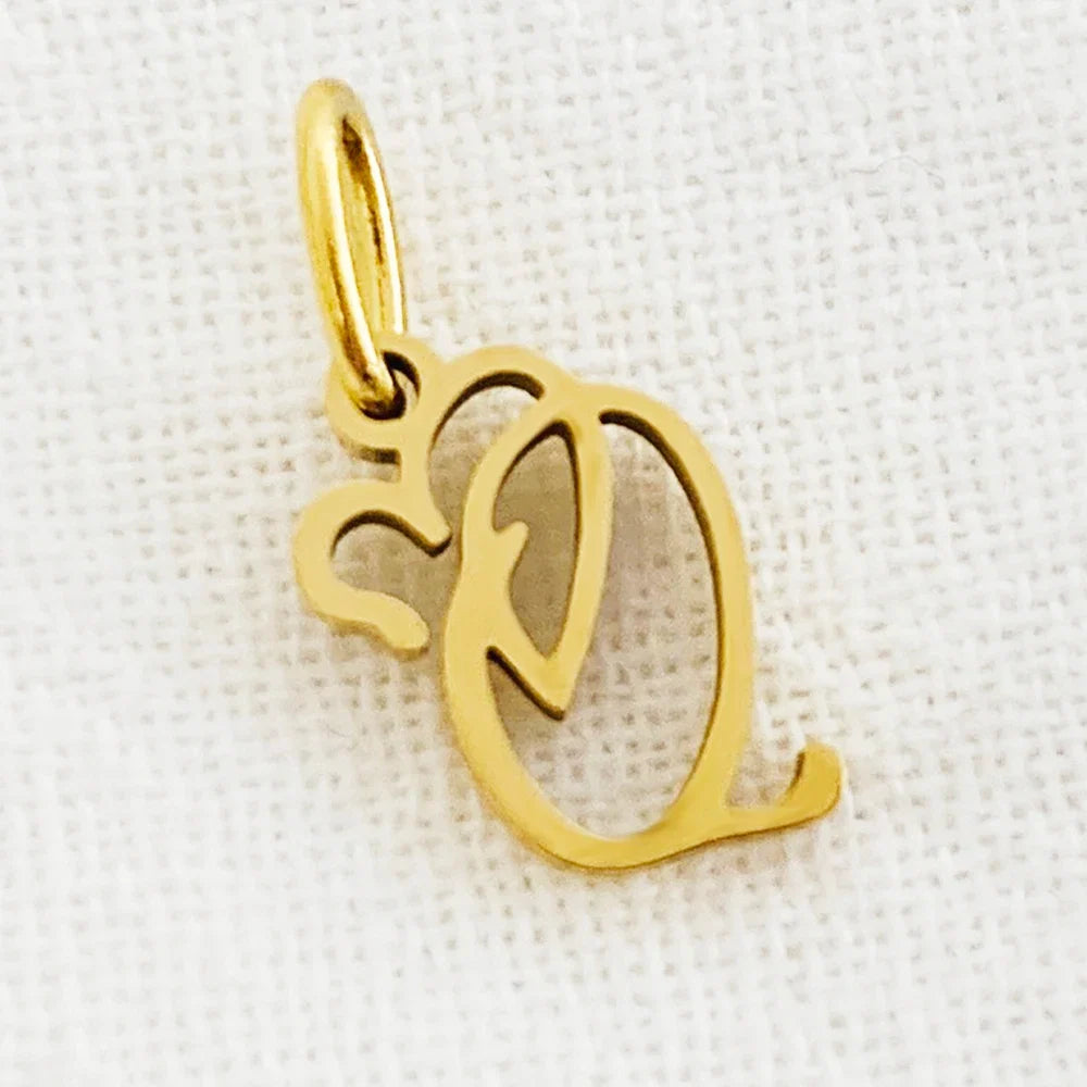 SUNIBI Heart Art Initial Alphabet Pendant DIY Name Customized Birthday Gift Stainless Steel Women Fashion Jewelry A-Z Wholesale
