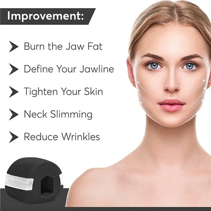 Jawline Exerciser with Storage Box | Silicone Chew Bite Trainer for Facial Muscle Toning