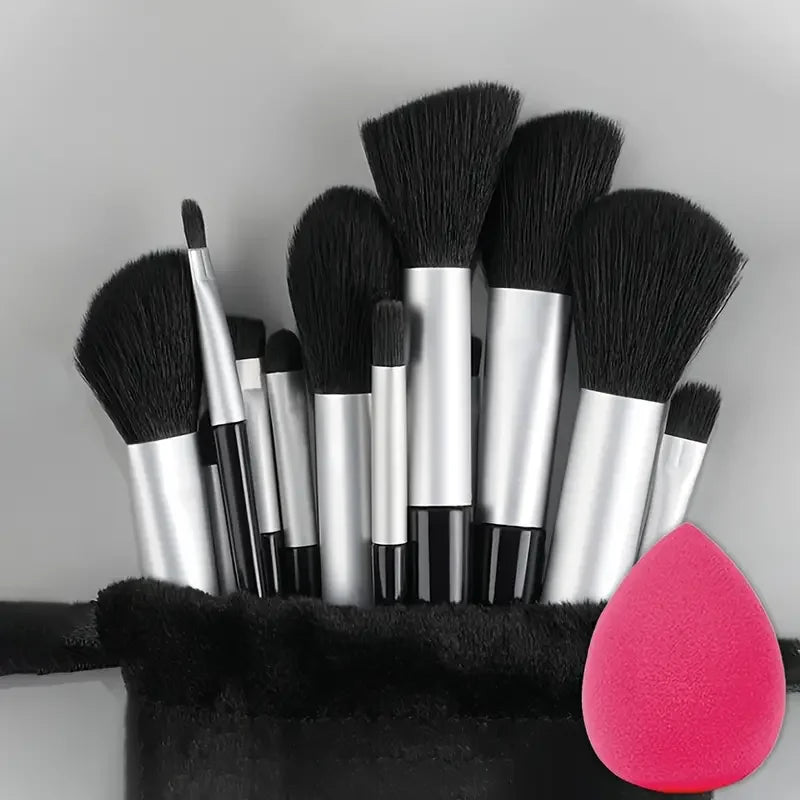 13-Piece Makeup Brush Set | Soft Fluffy Foundation Blush Highlighter Brush Kit