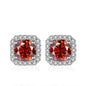 NeeTim 0.5ct 1ct Pink Moissanite Studs Earrings for Women 925 Sterling Silver Black Blue Grey Sparkling Lab Diamond Stud Earring