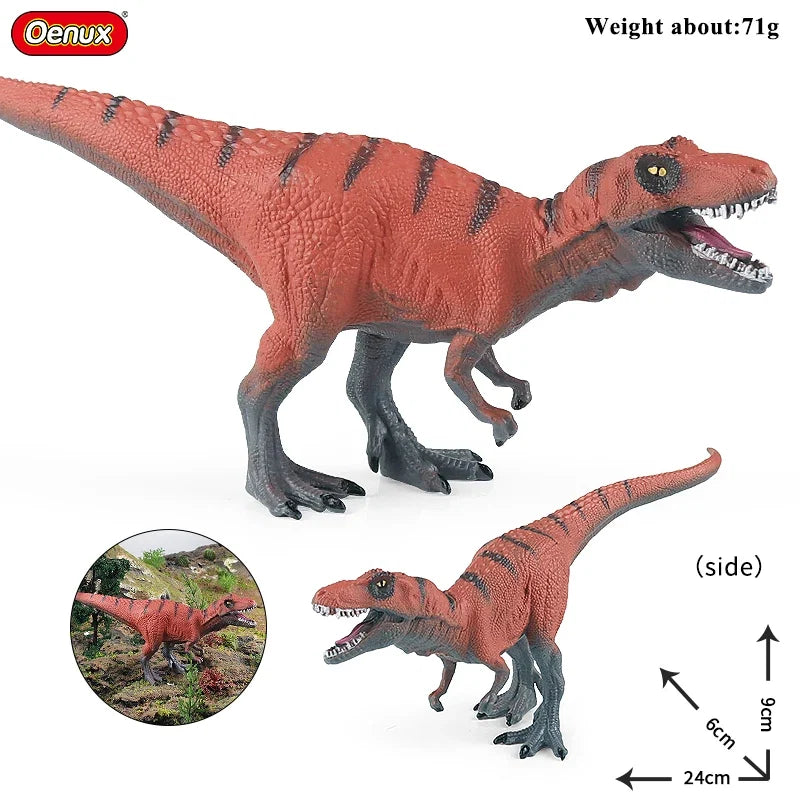 Oenux Jurassic Dinosaurs Action Figures Set | 5 Realistic PVC Models Collection Toy