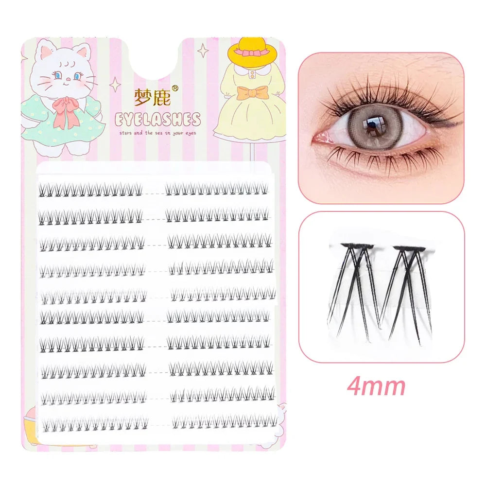 Menglu Natural Short Lower Lashes | Hand-Painted Style Fake Eyelashes