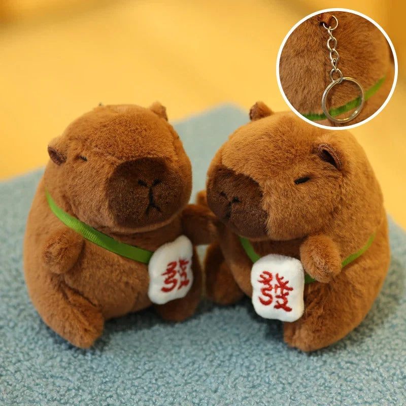 Capybara Plush Keychain | Cartoon Bag Pendant and Car Keyring
