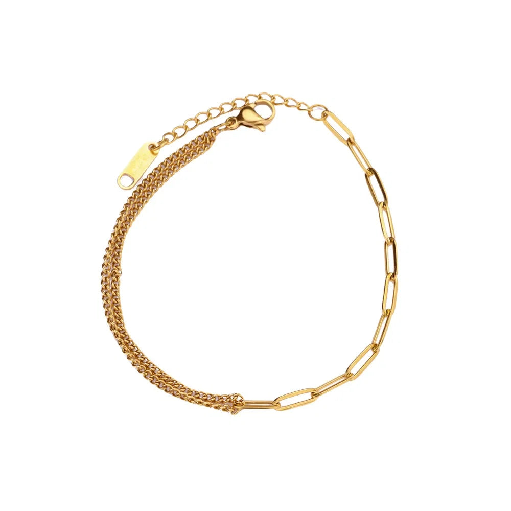 Stainless Steel Heart Bracelets For Women Gold Color Geometric Heart Bracelet Fashion Wedding Waterproof Jewelry Gift