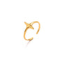 Elegant Stainless Steel Big Bloom Flower Rings For Women Gold Color Sun Starfish Open Ring Finger Jewelry Wedding Her Gift Punk