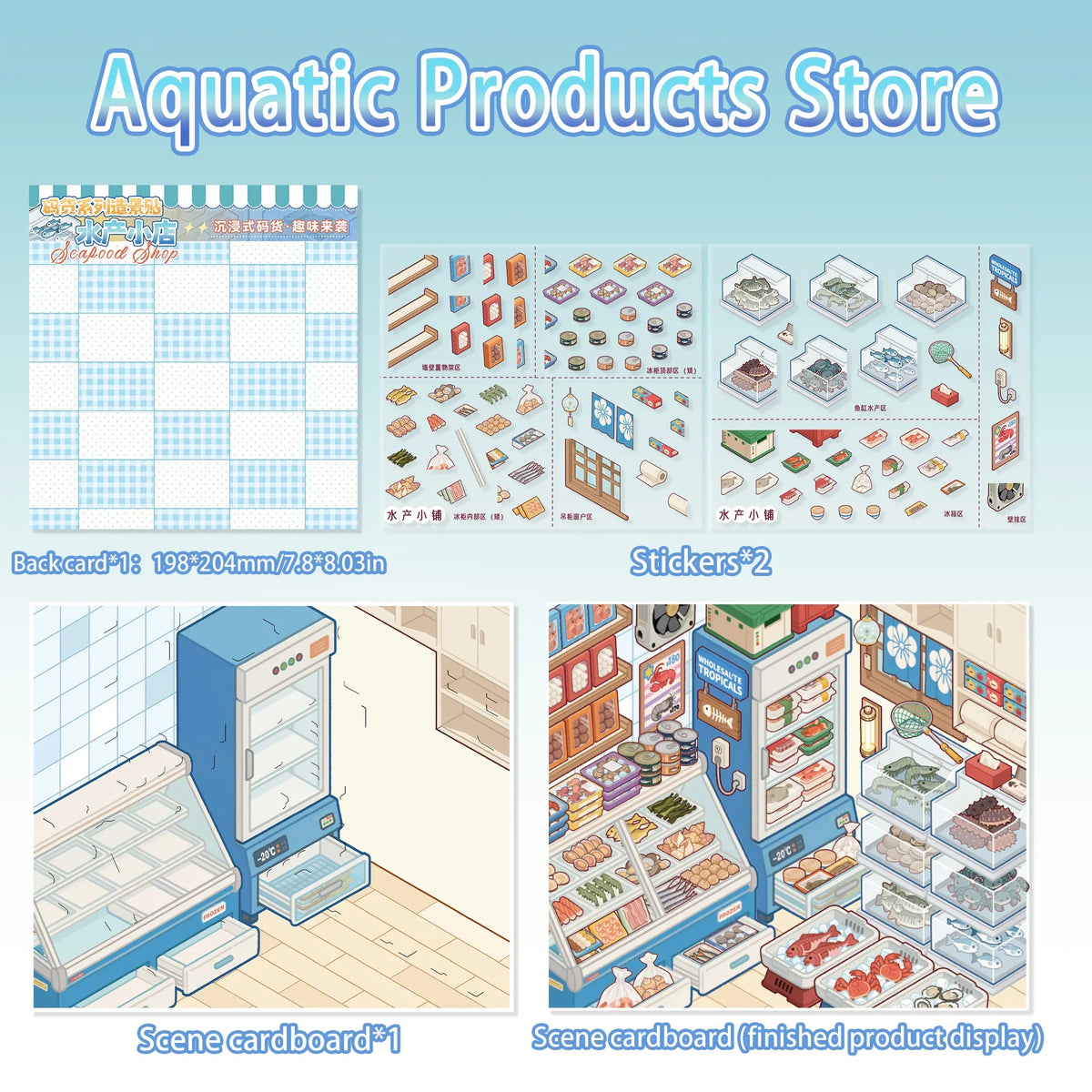 Vintage Grocery Store Stickers | 3D Miniature Collage Decals for DIY Crafts