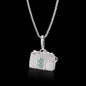 Hip Hop Fierce Shark Inlaid Zircon Pendant Charm Trend Necklace
