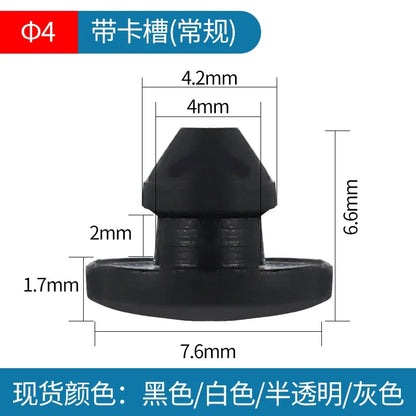 Solid Silicone Rubber Caps 2mm to 16mm T Type Plug Cover Snap-on Gasket Blanking End Caps Seal Stopper