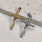 Trendy Rose Cross Design 18K Gold Plated Stainless Steel Pendants For Woman Man