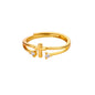 Zircon Cross Rings For Women Gold Color Stainless Steel Crystal Cross Adjustable Ring Religious Wedding Christmas Jewelry Gift