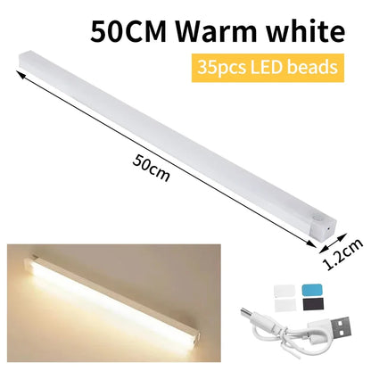 Wireless Rechargeable LED Motion Sensor Cabinet Light | Night Light for Closet Kitchen Wardrobe Stairs
