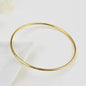 55mm/60mm/65mm Stainless Steel 2mm Thin Plain Polished Slip On Bangle Bracelet for Women Girl