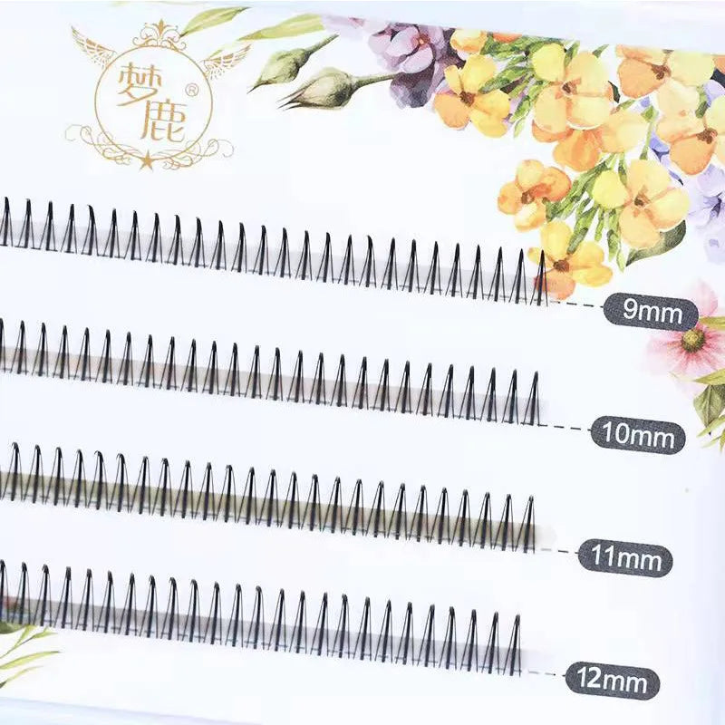 Brown Lashes A Type False Eyelashes 8-12mm | Natural Fairy Lash Clusters for Korean Makeup