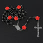 Catholic Rosary Beads Rosary Necklace Christian Praying 6MM Pearl Beads Long Y Chain Cross Pendant For Women Religiou Jewelry