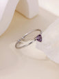 Fashion Zircon Heart Birthstone Rings For Women Stainless Steel Gold Color Birthstone Ring  Aesthetic Wedding Jewelry Gift