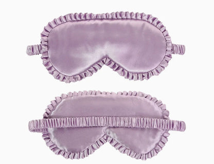 Silk Sleep Mask with Elastic Band and Lace Trim | Lightproof Breathable Eye Cover