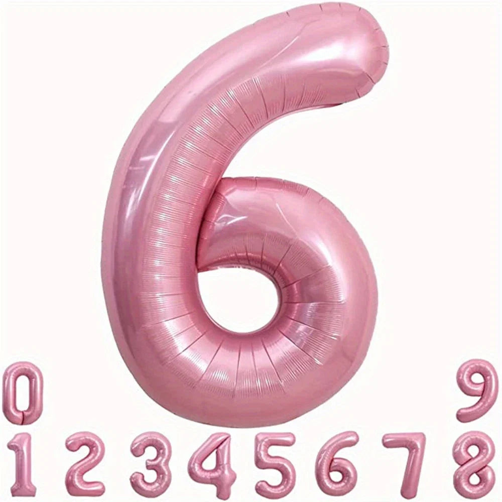 40-Inch Pink Foil Number Balloon | Birthday Party Decoration